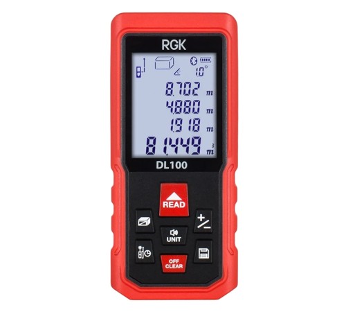 Комплект: ротационный нивелир RGK SP-610 + элевационный штатив RGK SH-170 + рейка RGK LR-2 + дальномер RGK DL100