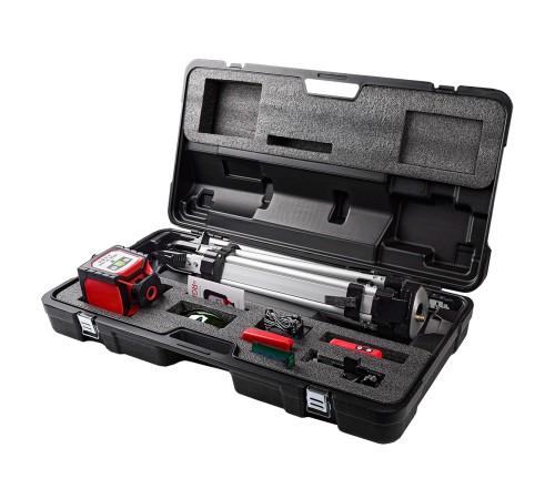 Комплект ротационного нивелира с раздвижным штативом RGK SP-100G COMBO с калибровкой